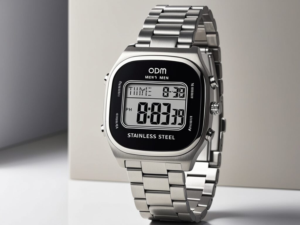 A Modern Style ODM Mens Digital Stainless Steel Watch